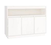 Vidaxl aparador de madera maciza de pino blanco 104,5x34x80 cm
