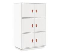 Vidaxl aparador de madera maciza de pino blanco 67x40x108,5 cm