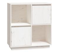 Vidaxl aparador de madera maciza de pino blanco 74x35x80 cm