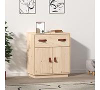 vidaXL Aparador de madera maciza de pino de 65,5 x 40 x 75 cm