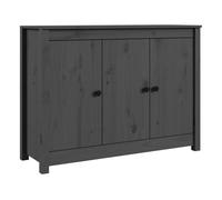 Vidaxl aparador de madera maciza de pino gris 100x35x74 cm