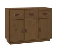 Vidaxl aparador de madera maciza de pino marrón miel 100x40x75 cm