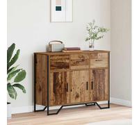 vidaXL Aparador Rústico 97×32,5×74,5 cm – 3 cajones, 2 puertas, acabado desgastado