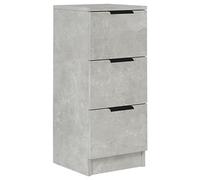 vidaXL Aparador de Mueble Armario Espacio Almacenamiento Auxiliar Salón Consola Teléfono Cajones en Casa Madera Contrachapada Gris Hormigón