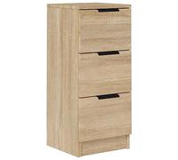 vidaXL Aparador de Mueble Armario Espacio Almacenamiento Auxiliar Salón Consola Teléfono Cajones en Casa Madera Contrachapada Color Roble