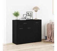 vidaXL Aparador de negro de 88x30x70 cm, madera de ingeniería