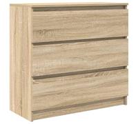 vidaXL Aparador de Roble Sonoma 80x35x76 cm de Madera de ingeniería, Armario de almacenaje, Mueble aparador, Mueble de Pasillo, Buffet