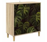 vidaXL Aparador ELBURG Sonoma 69 x 33 x 75 cm Madera de ingeniería, Aparador Rectangular Moderno, Gran Espacio de Almacenamiento para Sala y Comedor, Mueble Elegante para organizar tu hogar