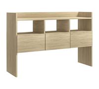 vidaXL Aparador Entrada Acento Pasillo Vestíbulo Recibidor Auxiliar Decoración Casa Escritorio Mueble Contrachapada Color Roble Sonoma 105x30x70cm