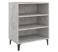 vidaXL Aparador Entrada Acento Pasillo Vestíbulo Recibidor Auxiliar Decoración Hogar Casa Escritorio Mueble de Contrachapada Gris Hormigón 57x35x70 cm