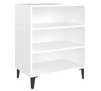 vidaXL Aparador Entrada Acento Pasillo Vestíbulo Recibidor Auxiliar Decoración Hogar Casa Escritorio Mueble de Madera Contrachapada Blanco 57x35x70 cm