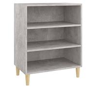 vidaXL Aparador Entrada Acento Pasillo Vestíbulo Recibidor Auxiliar Decoración Hogar Casa Escritorio Mueble de Contrachapada Gris Hormigón 57x35x70 cm