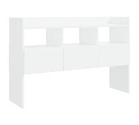vidaXL Aparador Entrada Acento Pasillo Vestíbulo Recibidor Auxiliar Decoración Hogar Casa Escritorio Mueble de Contrachapada Blanco 105x30x70 cm