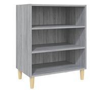 vidaXL Aparador Entrada Pasillo Vestíbulo Recibidor Armario Auxiliar Alacena Mesa Consola Decoración Mueble Contrachapada Color Gris Sonoma 57x35x70cm