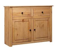 vidaXL Aparador Estilo Panamá Mobiliario Hogar Duradero Robusto Resistente Práctico Funcional Elegante Moderno Útil 93x40x80cm Madera Maciza Pino