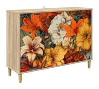vidaXL Aparador GENNEP Sonoma 102 x 33 x 75 cm Madera de ingeniería, Aparador Rectangular Moderno, Unidad de Almacenamiento Elegante para Sala y Comedor, solución Funcional para el hogar