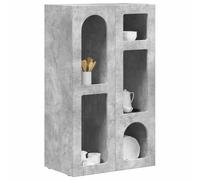 vidaXL Aparador Gris Concreto 59 x 35 x 100,5 cm Madera de ingeniería, Aparador de Comedor, Rectangular, Moderno, Duradero, Diseño Elegante, Funcionalidad versátil para realzar Cualquier Espacio Cont