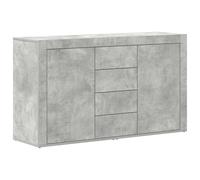 vidaXL Aparador Gris Concreto Madera de Calidad 120 x 36 x 69 cm
