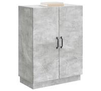 vidaXL Aparador Gris Hormigón 66 x 34,5 x 87 cm Madera de Ingeniería, Amplio Almacenamiento, aparador Buffet Elegante, Comedor Moderno, Muebles geniales para el área, versátiles