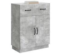 vidaXL Aparador Gris Hormigón 66 x 34,5 x 87 cm Madera de Ingeniería, Aparador Moderno, Espacio Amplio, Mueble Compacto, Buffet Elegante, práctico para organizar tu hogar