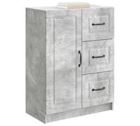 vidaXL Aparador Gris Hormigón 66 x 34,5 x 87 cm Madera de Ingeniería, Atractivo aparador, diseño Rectangular, Almacenamiento Moderno, Gran Espacio para ordenar, Mueble para el hogar