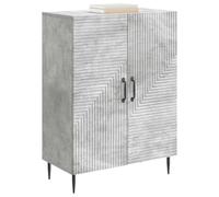 vidaXL Aparador Gris Hormigón 66 x 34,5 x 89,5 cm Madera de Ingeniería, Aparador Rectangular Vintage, Gran Espacio de Almacenamiento, Mueble Moderno, Organizador Estiloso para tu hogar