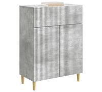 vidaXL Aparador Gris Hormigón 66 x 34,5 x 90 cm Madera de Ingeniería, Atractivo aparador, Mueble de Madera Vintage, gabinete Rectangular, solución para el hogar, Organiza tu Comedor