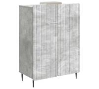 vidaXL Aparador Gris Hormigón 66 x 34,5 x 92 cm Madera de Ingeniería, Almacenamiento de Sala, Elegante Vitrina Rectangular, Muebles de Madera, Armario versátil para tu Comedor