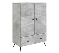 vidaXL Aparador Gris Hormigón 66 x 34,5 x 95 cm Madera de Ingeniería, Buffet Rectangular Elegante, aparador con amplias Opciones de Almacenamiento, Funcional y Minimalista para tu Sala.