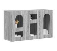 vidaXL Aparador Gris Sonoma 100 x 35 x 59 cm Madera de ingeniería, Comedor, Rectangular, Mesa Moderna y Duradera con sillas Elegantes, para Espacios contemporáneos, Uso versátil