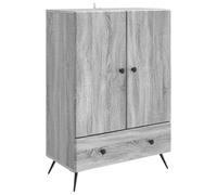 vidaXL Aparador Gris Sonoma 66 x 34,5 x 95 cm Madera de Ingeniería, Buffet Rectangular Elegante, aparador con amplias Opciones de Almacenamiento, Funcional y Minimalista para tu Sala.