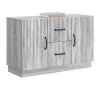 vidaXL Aparador Gris Sonoma 89 x 34,5 x 57 cm Madera de Ingeniería, Soluciones de Almacenamiento para la Sala, Aparador Moderno, Gran Armario para Estantes, Muebles Funcionales