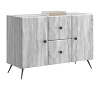 vidaXL Aparador Gris Sonoma 89 x 34,5 x 60 cm Madera de Ingeniería, Salón, aparador Rectangular Moderno, Buffet Amplio, Organizador Ajustable, Cabinet versátil, solución estilosa