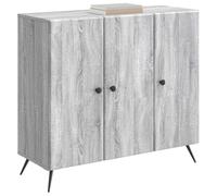 vidaXL Aparador Gris Sonoma 89 x 34,5 x 80 cm Madera de Ingeniería, Sala de Estar, Buffet Rectangular, Mueble Moderno, Amplio Almacenamiento, Organizador para el Comedor