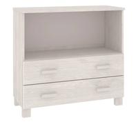 Vidaxl aparador hamar madera maciza de pino blanca 85x35x80 cm