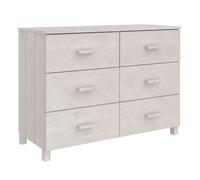 Vidaxl aparador hamar madera maciza de pino blanco 113x40x80 cm