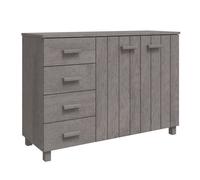 Vidaxl aparador hamar madera maciza de pino gris claro 113x40x80 cm