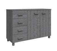 Vidaxl aparador hamar madera maciza pino gris oscuro 113x40x80 cm
