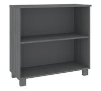 Vidaxl aparador hamar madera maciza pino gris oscuro 85x35x80 cm