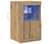 vidaXL Aparador LED 41 x 37 x 67 cm Madera de ingeniería Roble Artisan | Mucho espacio para mantener todo en orden, Un estilo elegante y simple que va con cualquier decoración,