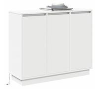 vidaXL Aparador LED 90 x 32 x 75 cm Madera de ingeniería, Aparador Moderno para Comedor, Unidad Rectangular de Almacenamiento, diseño Minimalista con Luces LED, Mueble Elegante