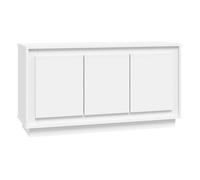 Vidaxl aparador madera contrachapada blanco 102x35x55 cm