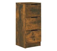 Vidaxl aparador madera contrachapada color roble ahumado 30x30x70 cm
