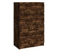 Vidaxl aparador madera contrachapada color roble ahumado 60x35x98,5 cm