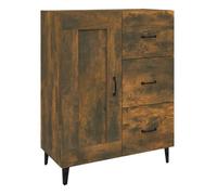 Vidaxl aparador madera contrachapada color roble ahumado 69,5x34x90 cm