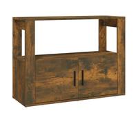 Vidaxl aparador madera contrachapada color roble ahumado 80x30x60 cm
