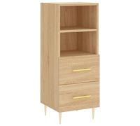 vidaXL Aparador Madera contrachapada Color Roble Sonoma 34,5x34x90 cm
