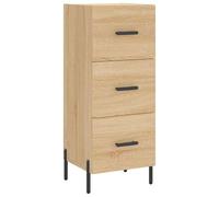vidaXL Aparador Madera contrachapada Color Roble Sonoma 34,5x34x90 cm, Armario aparador, Armario de almacenaje, aparador de salón, Armario