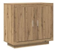 vidaXL Aparador Madera contrachapada Roble artisian 80x40x75 cm, Armario de almacenaje, Mueble aparador, Muebles de Cocina, Armario bufé