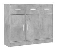 vidaXL Aparador Madera de ingeniería Gris hormigón 91x28x75 cm